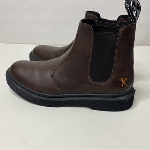 King55 Vegan Leather Men's Brick Lane Chelsea Boot Cognac